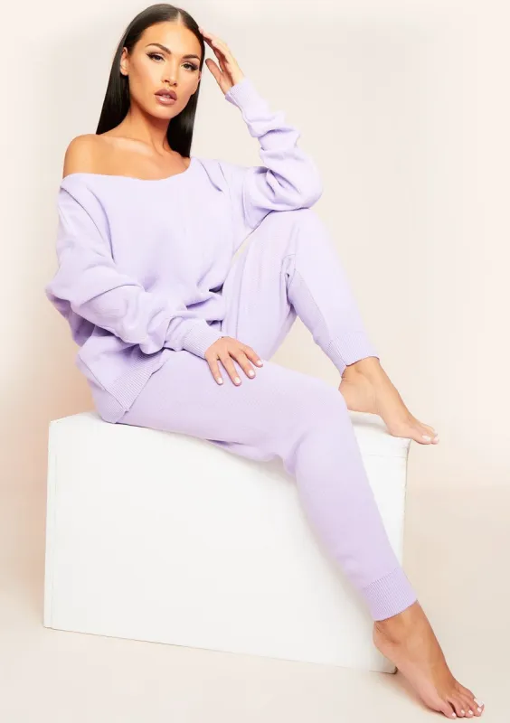 Jacky Lilac Jumper Loungewear Set sold by Missy Empire