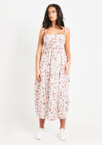 Brydie White Floral Printed Midi Dress sold by Missy Empire