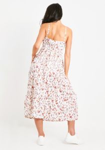 Brydie White Floral Printed Midi Dress sold by Missy Empire