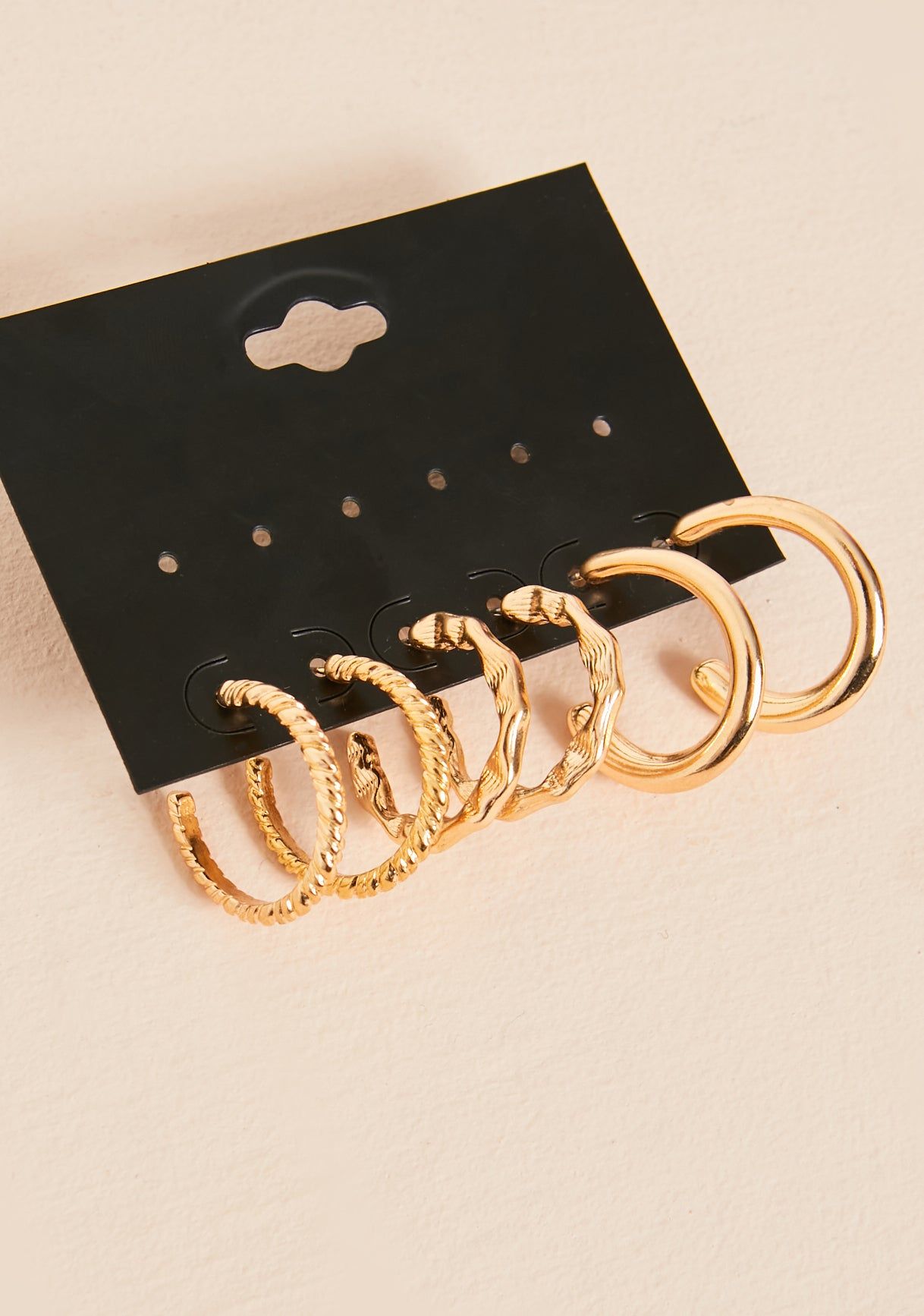 Chantal 3 Pack Gold Hoop Earrings sold by Missy Empire