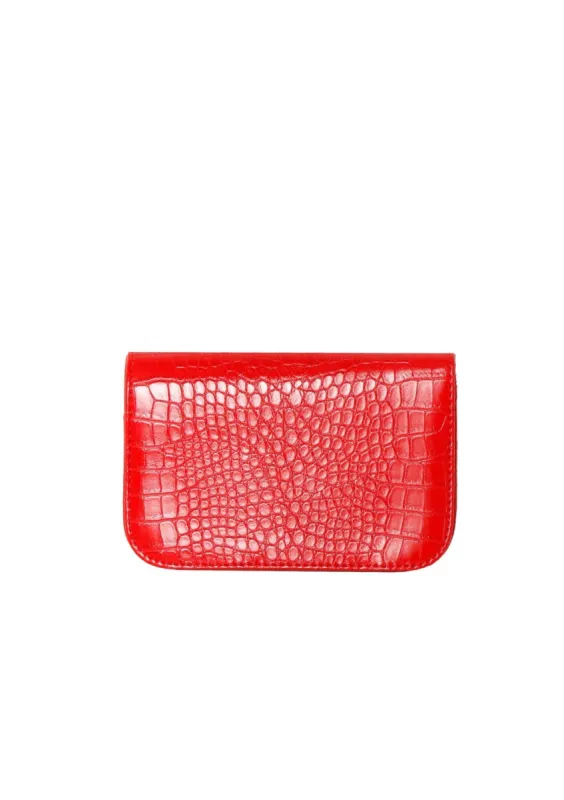 Romilly Red Faux Leather Belted Bum Bag sold by Missy Empire