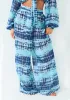 Nancy Blue Tie Dye Wide Leg Trouser sold by Missy Empire