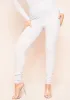 Nova Light Grey Plain Ribbed Leggings sold by Missy Empire