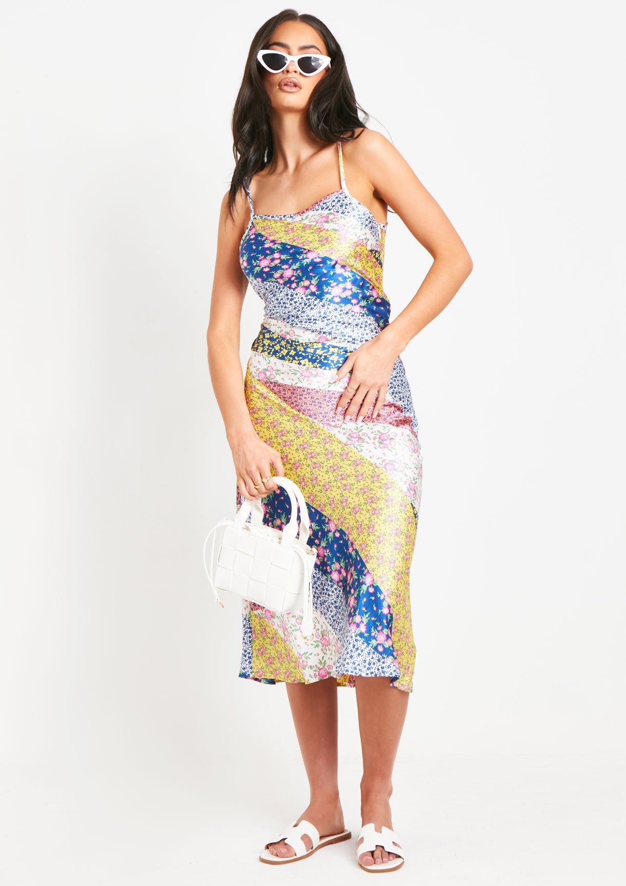 Lori Multi Printed Satin Maxi Dress sold by Missy Empire product image thumbnail 4