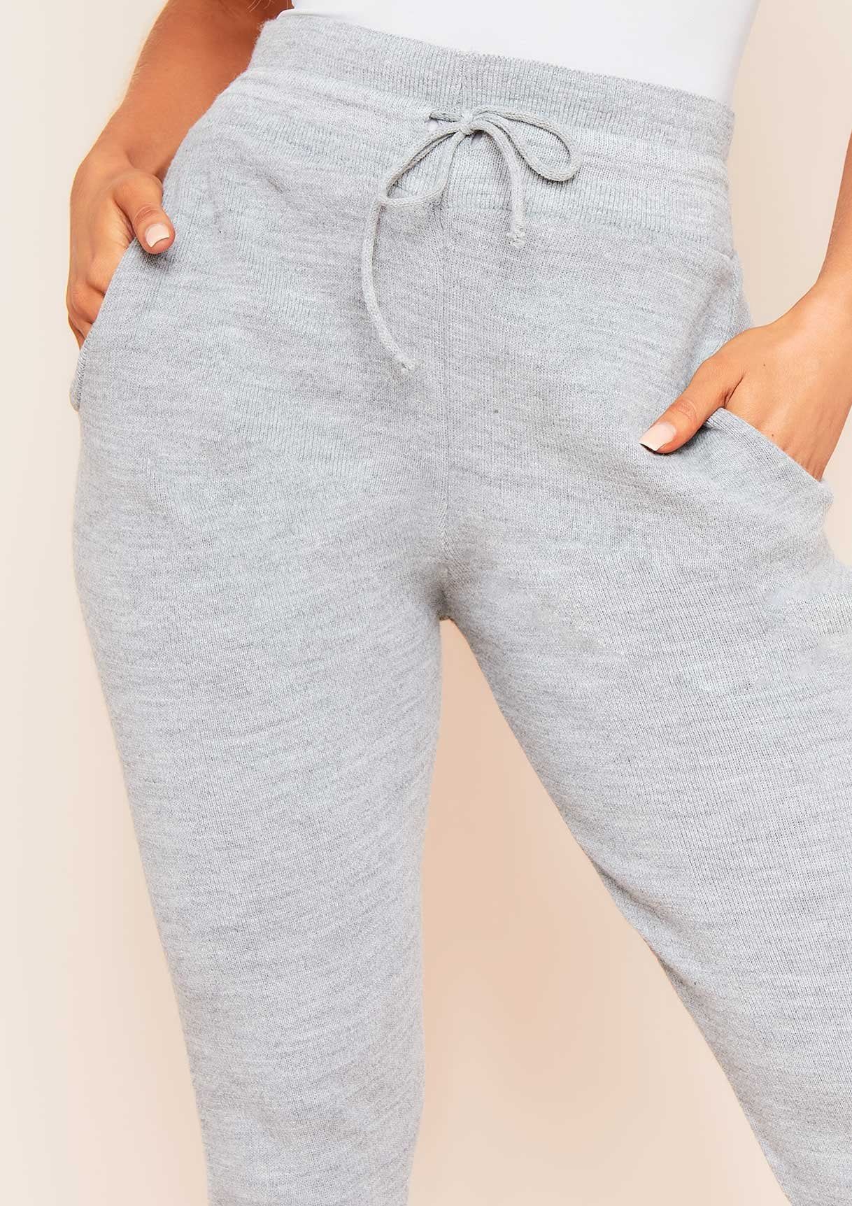 Jenniya Grey Knitted Jogger Bottoms sold by Missy Empire product image thumbnail 4