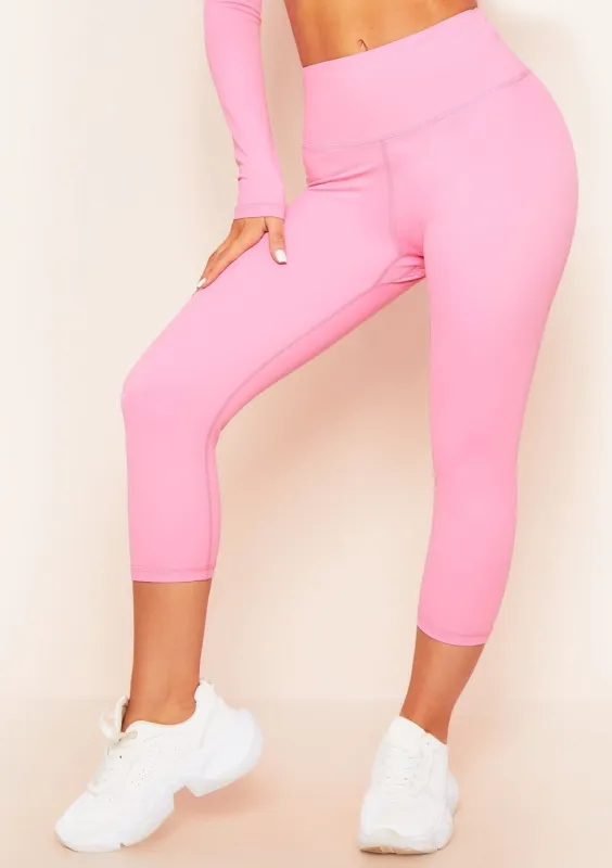 Svea Pink Missy Empire 3/4 Gym Legging sold by Missy Empire