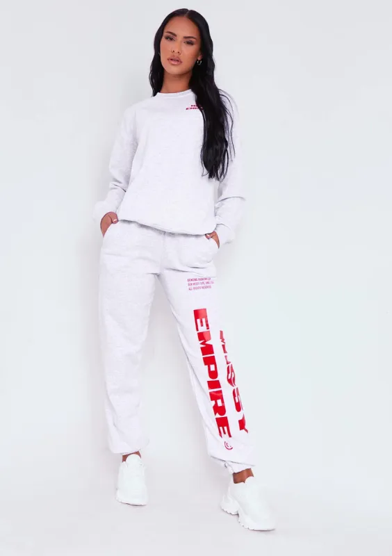 Layla Grey Missy Empire Slogan Joggers sold by Missy Empire