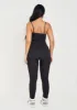 Adele Black Seamless Strappy All In One Jumpsuit sold by Missy Empire