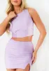 Amber Lilac Hot Fix Disco Mini Skirt sold by Missy Empire