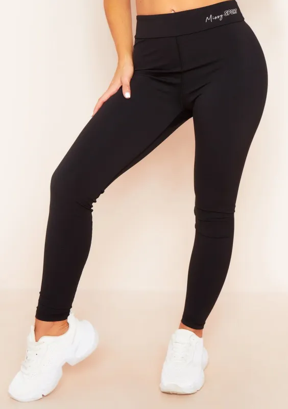 Celia Black Missy Sport Scrunch Bum Gym Leggings sold by Missy Empire