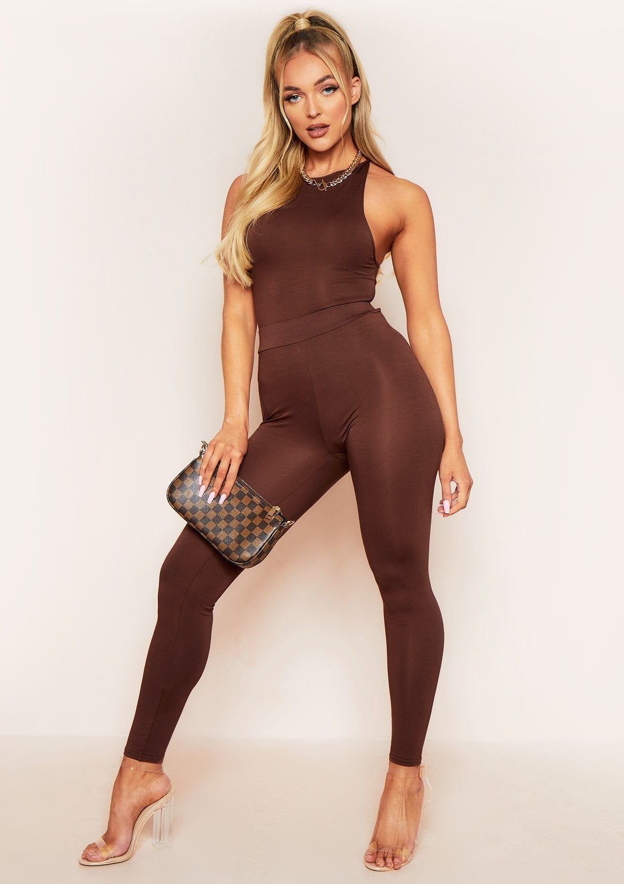Oprah Chocolate Extreme Racer Bodysuit sold by Missy Empire product image thumbnail 2