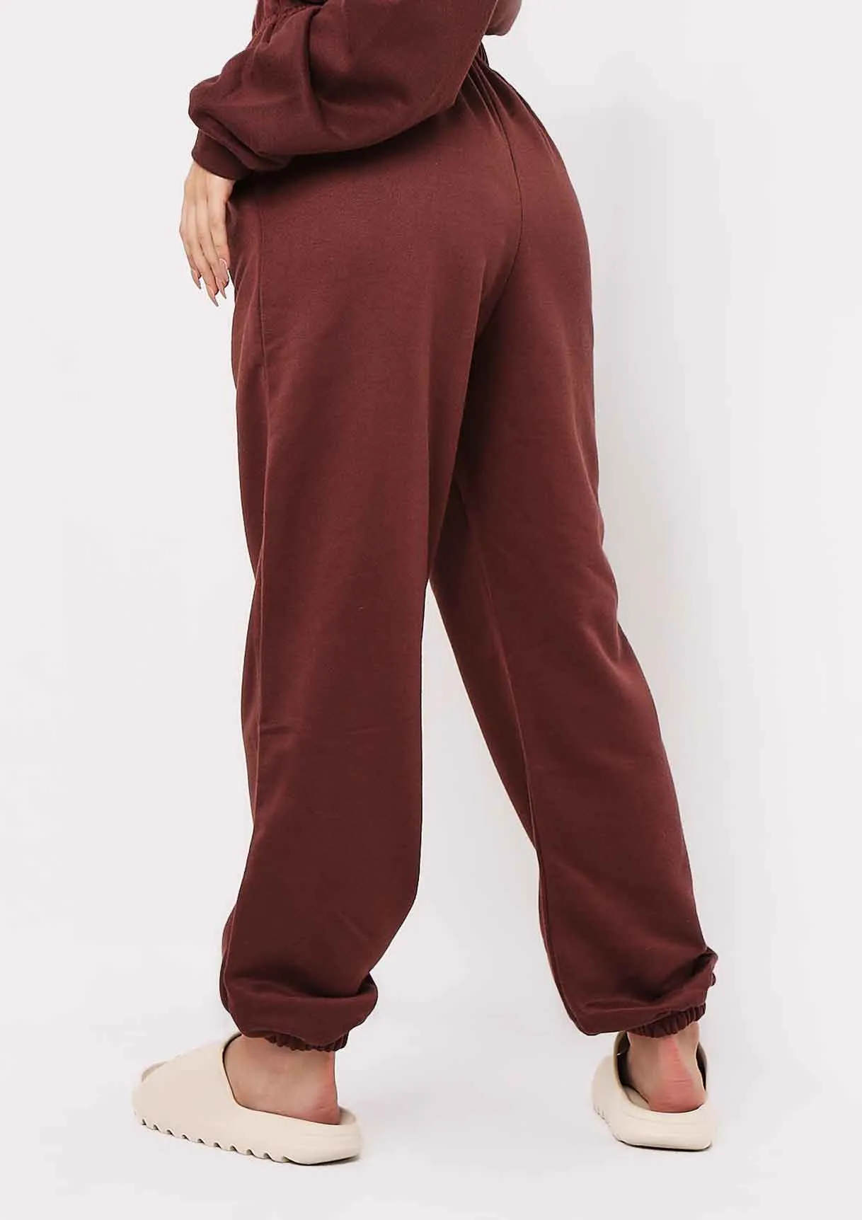 Stella Chocolate Casual High Waisted Joggers sold by Missy Empire product image thumbnail 4
