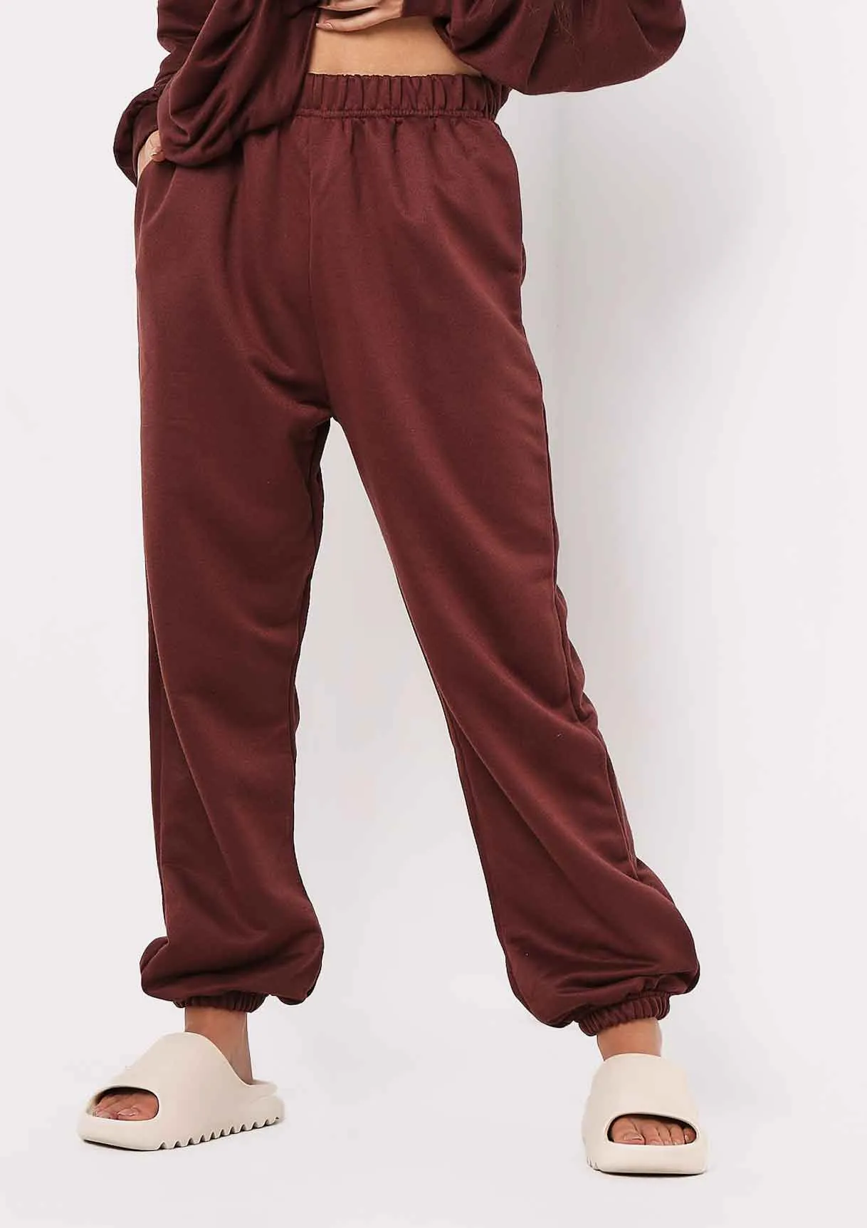 Stella Chocolate Casual High Waisted Joggers sold by Missy Empire product image thumbnail 2