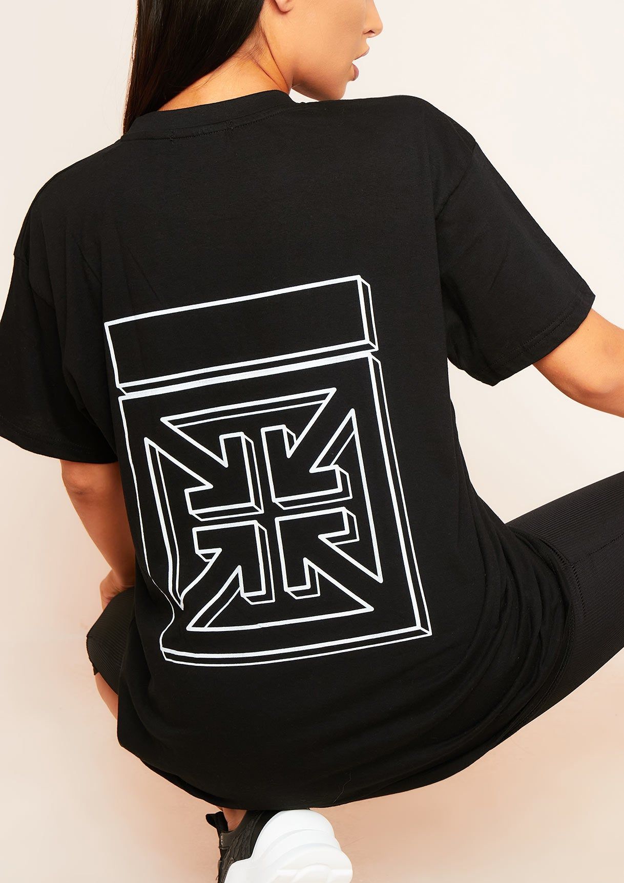 Evi Black Oversized Off-Boys Slogan Graphic T-Shirt sold by Missy Empire product image thumbnail 4