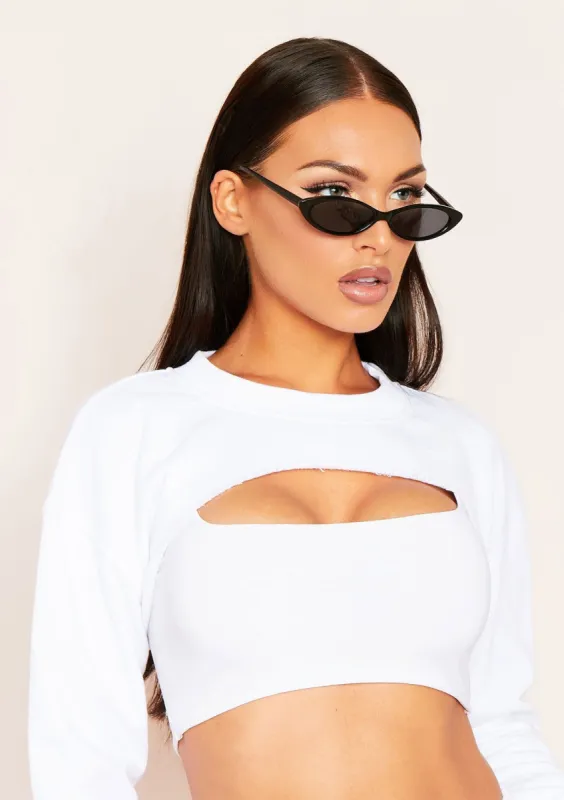 Vera Black Cat Eye Sunglasses made by Missy Empire