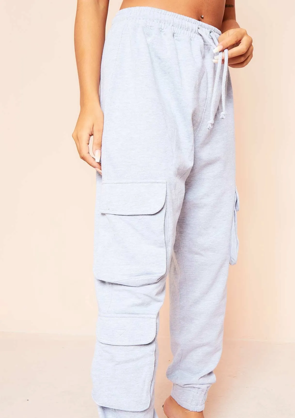 Bonnie Grey Cargo Detail Joggers sold by Missy Empire product image thumbnail 3