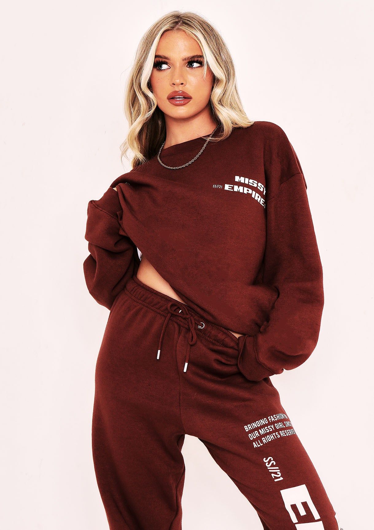 Lauren Chocolate Missy Empire Slogan Sweatshirt sold by Missy Empire product image thumbnail 4