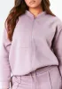 Tess Mauve Purple Bomber Jacket Sweatshirt sold by Missy Empire