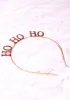 Ginger Ray Gold Christmas 'Ho Ho Ho' Wire Headband sold by Missy Empire