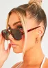 Juniper Brown Tortoise Shell Aviator Sunglasses sold by Missy Empire