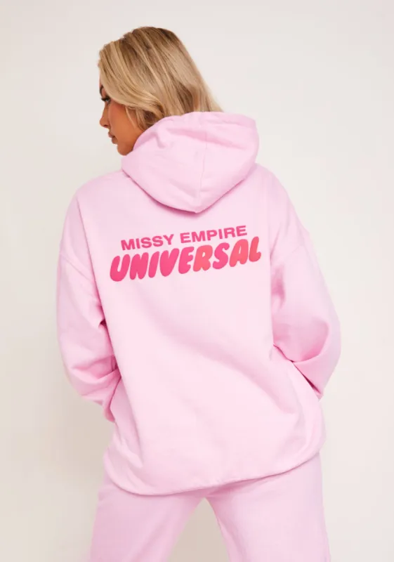 Grace Pink Oversized Graphic Hoodie sold by Missy Empire