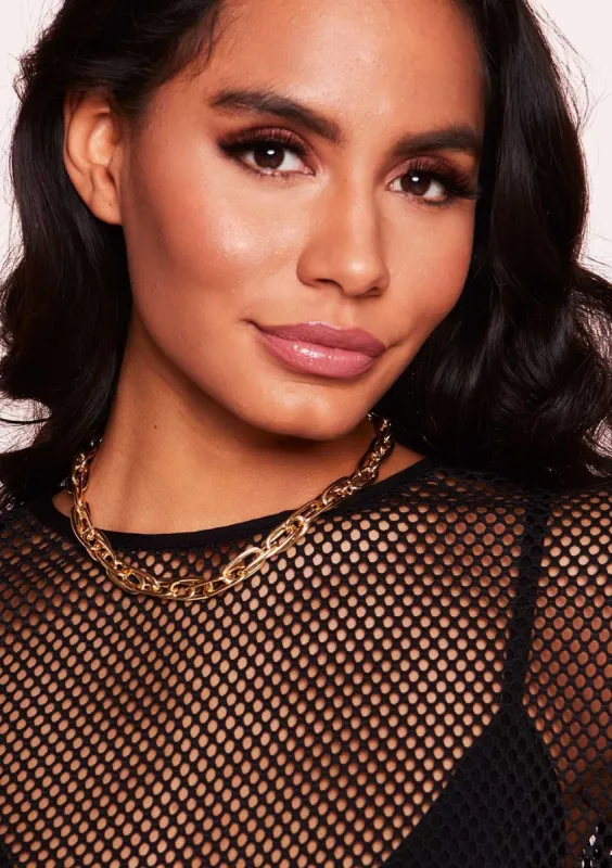 Cardi Gold Chain Necklace made by Missy Empire