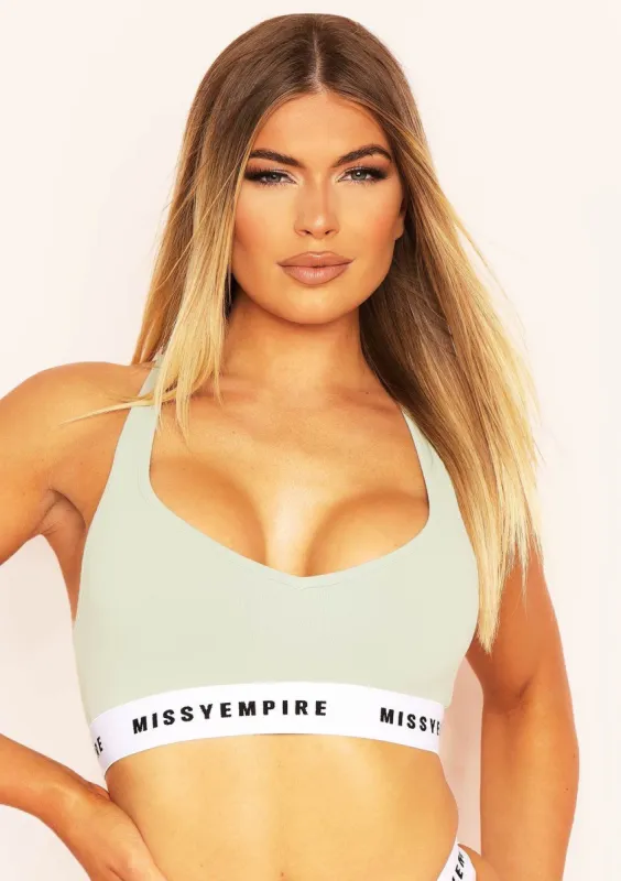 Chrystie Sage Missy Empire Tape Cross Back Lounge Bra made by Missy Empire