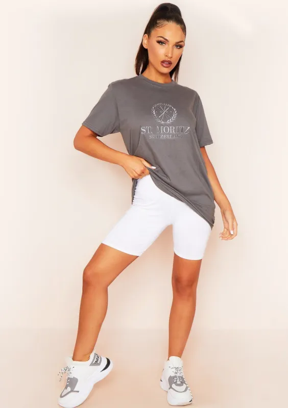 Brinley Grey St Moritz Embroidered T-Shirt made by Missy Empire