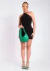 Emma Black Tie Back Knitted Pointed Hem Crop Top sold by Missy Empire