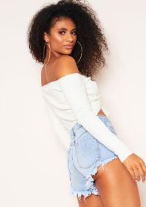 Zara White Knit Ruched Crop Top sold by Missy Empire