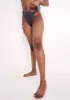 Bella Charcoal Seamless Ribbed Thong sold by Missy Empire