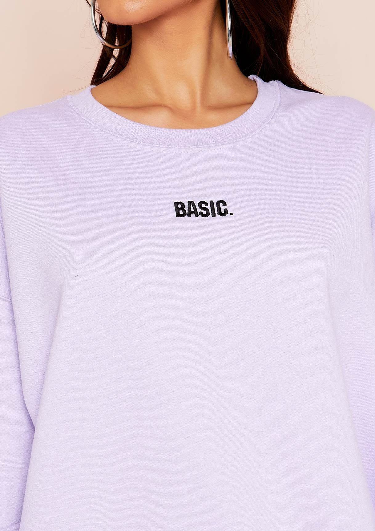 Ariana Lilac Basic Slogan Oversized Sweatshirt sold by Missy Empire product image thumbnail 3