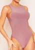 Naya Mauve Soft Double Thickness Racer Bodysuit sold by Missy Empire