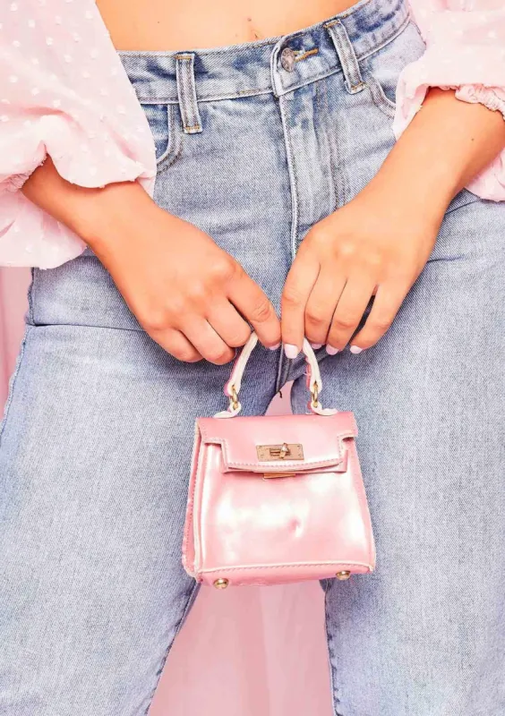 Sasha Pearl Pink Mini Chain Bag sold by Missy Empire