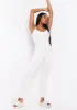 Serena Cream Knitted Strappy Jumpsuit sold by Missy Empire