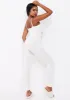 Serena Cream Knitted Strappy Jumpsuit sold by Missy Empire