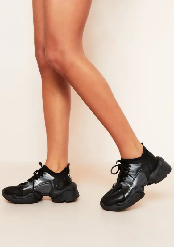 Karina Black Chunky Trainers sold by Missy Empire