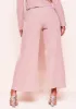 Meri Pink Button Wide Leg Culottes sold by Missy Empire