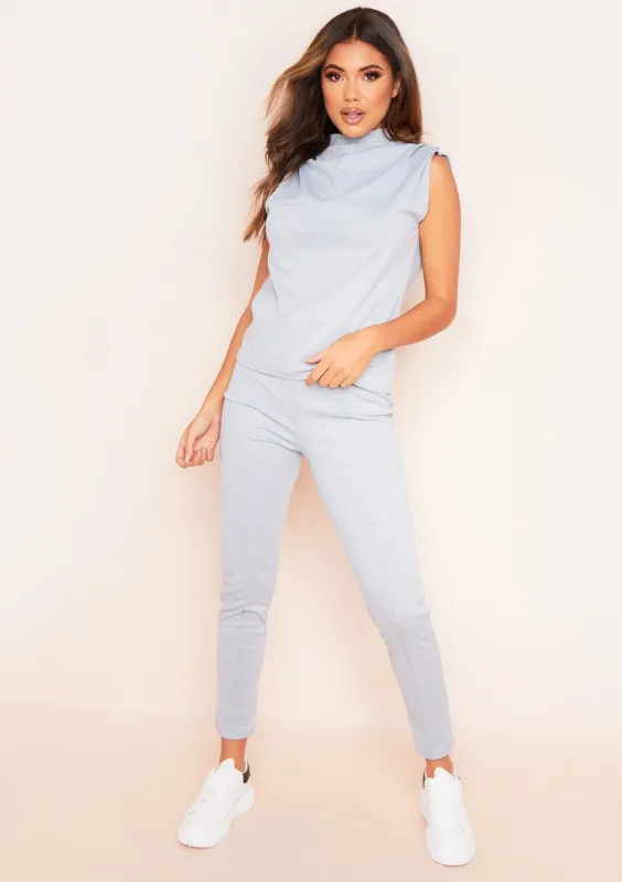Nala Grey Seam Detail Trousers sold by Missy Empire