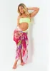 Eleanor Hot Pink Floral Printed Sarong Scarf sold by Missy Empire