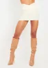 Jocelynn Cream Wrap Detail Knit Mini Skirt sold by Missy Empire