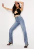 Edith Black Chain Halterneck Wrap Crop Top sold by Missy Empire
