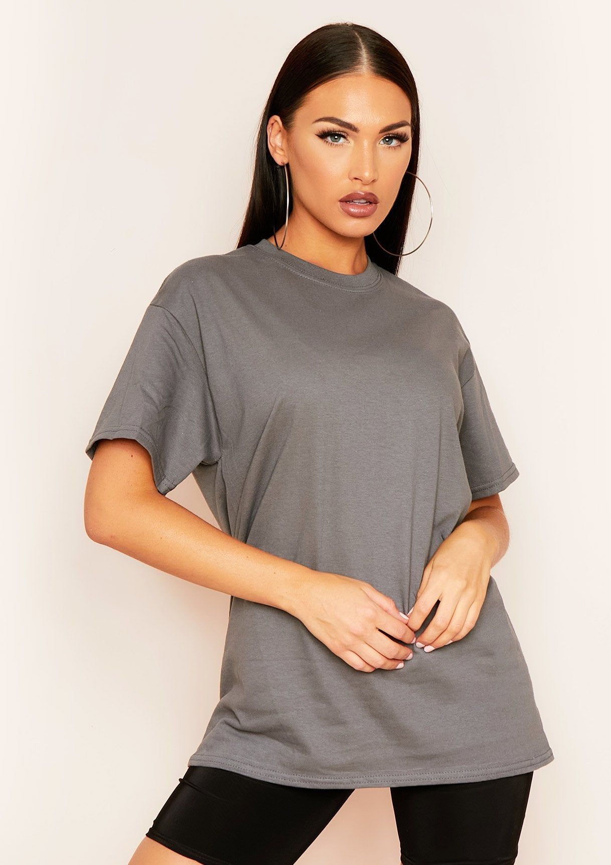 Cheryl Charcoal "Britney Survived 2007" Slogan Oversized T-Shirt sold by Missy Empire product image thumbnail 2