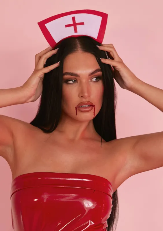 Carina White Red Halloween Nurse Headband sold by Missy Empire