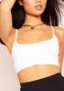 Savanna Cream Strappy Plunge Neck Crop Top sold by Missy Empire