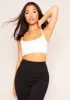 Savanna Cream Strappy Plunge Neck Crop Top sold by Missy Empire