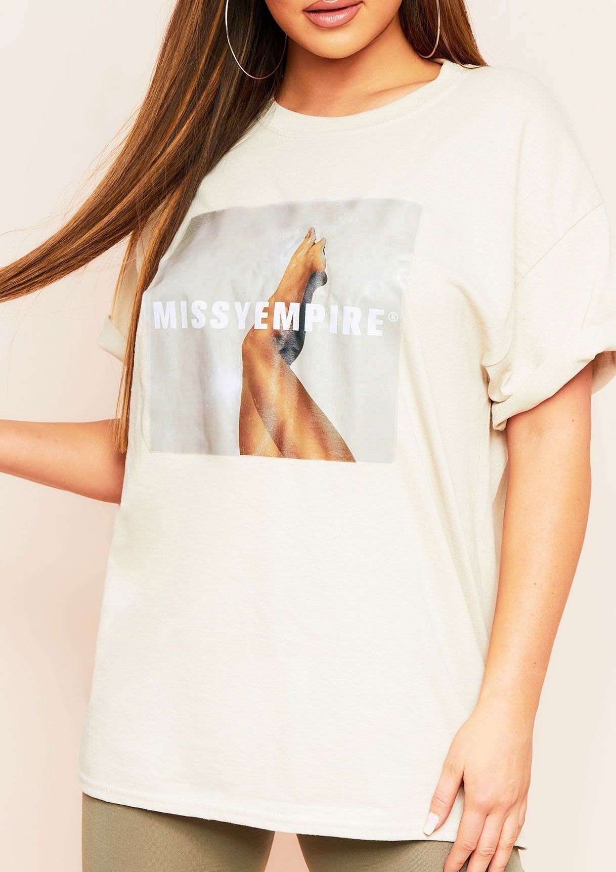 Sita Sand Legs Missy Empire Graphic Oversized T-shirt sold by Missy Empire product image thumbnail 3