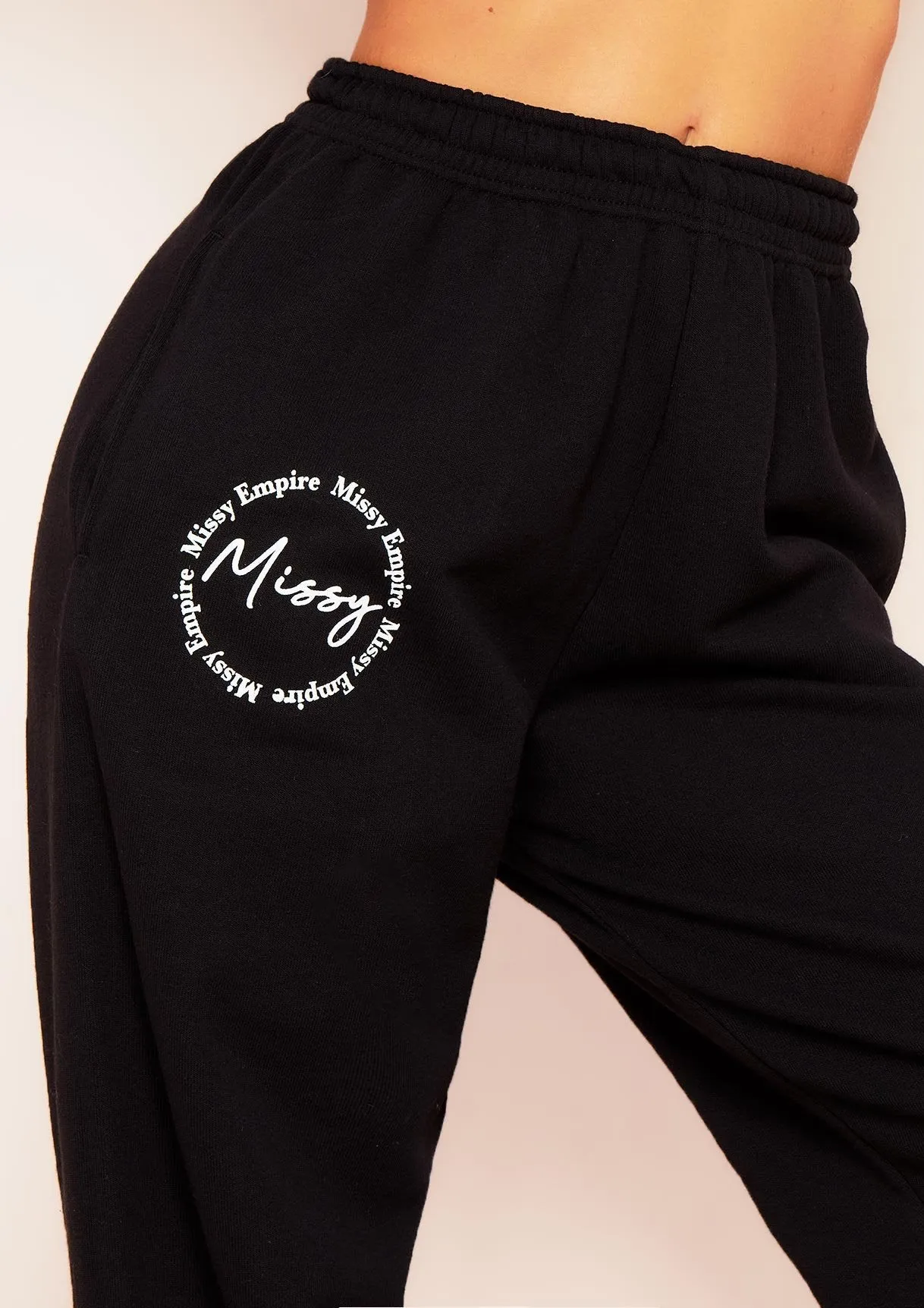 Liliana Black 'Missy' Slogan Casual Joggers sold by Missy Empire product image thumbnail 3