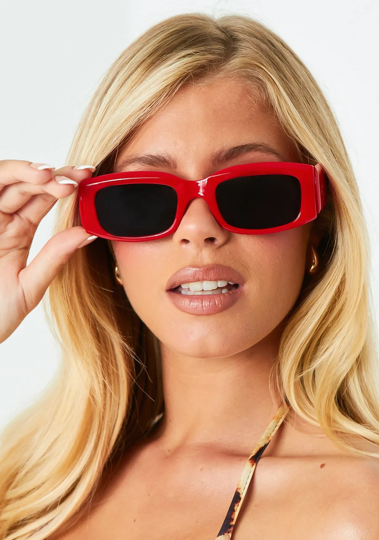 Lilly Red Chunky Sunglasses sold by Missy Empire product image thumbnail 3