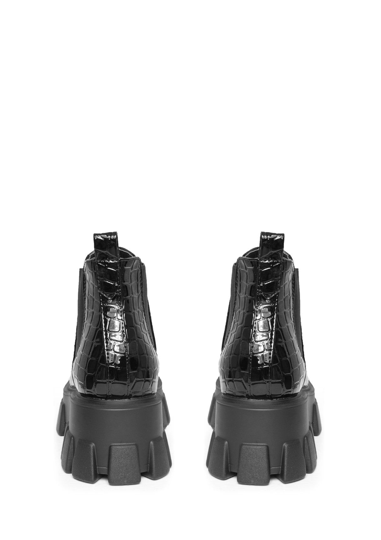 Kimmy Black Croc PU Chelsea Ankle Boots sold by Missy Empire product image thumbnail 5